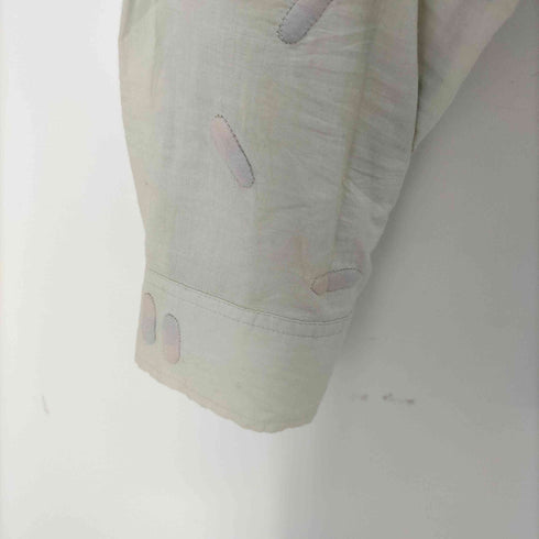 イッセイミヤケ ISSEY MIYAKE カプセル柄 オープンカラーシャツ レディース JPN:2